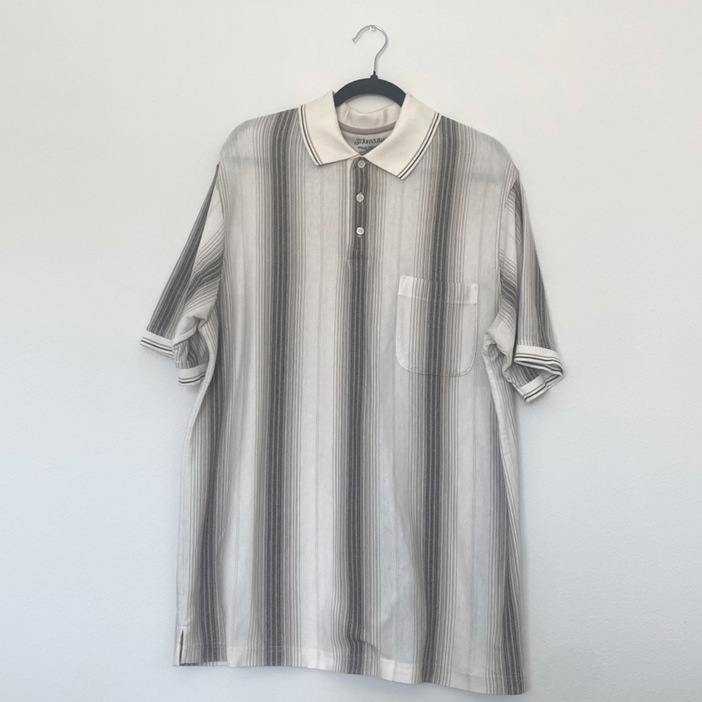 St. John Bay Marble Stripe Polo